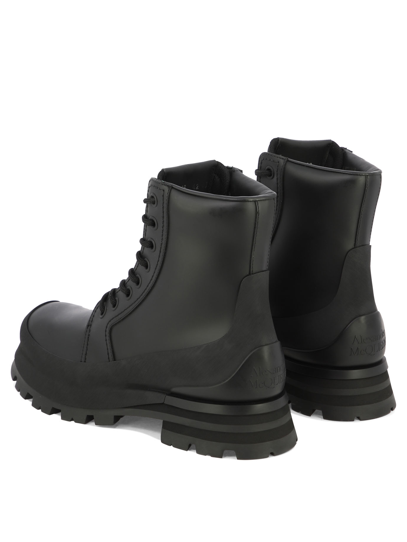 ALEXANDER MCQUEEN Black   Wander combat boots